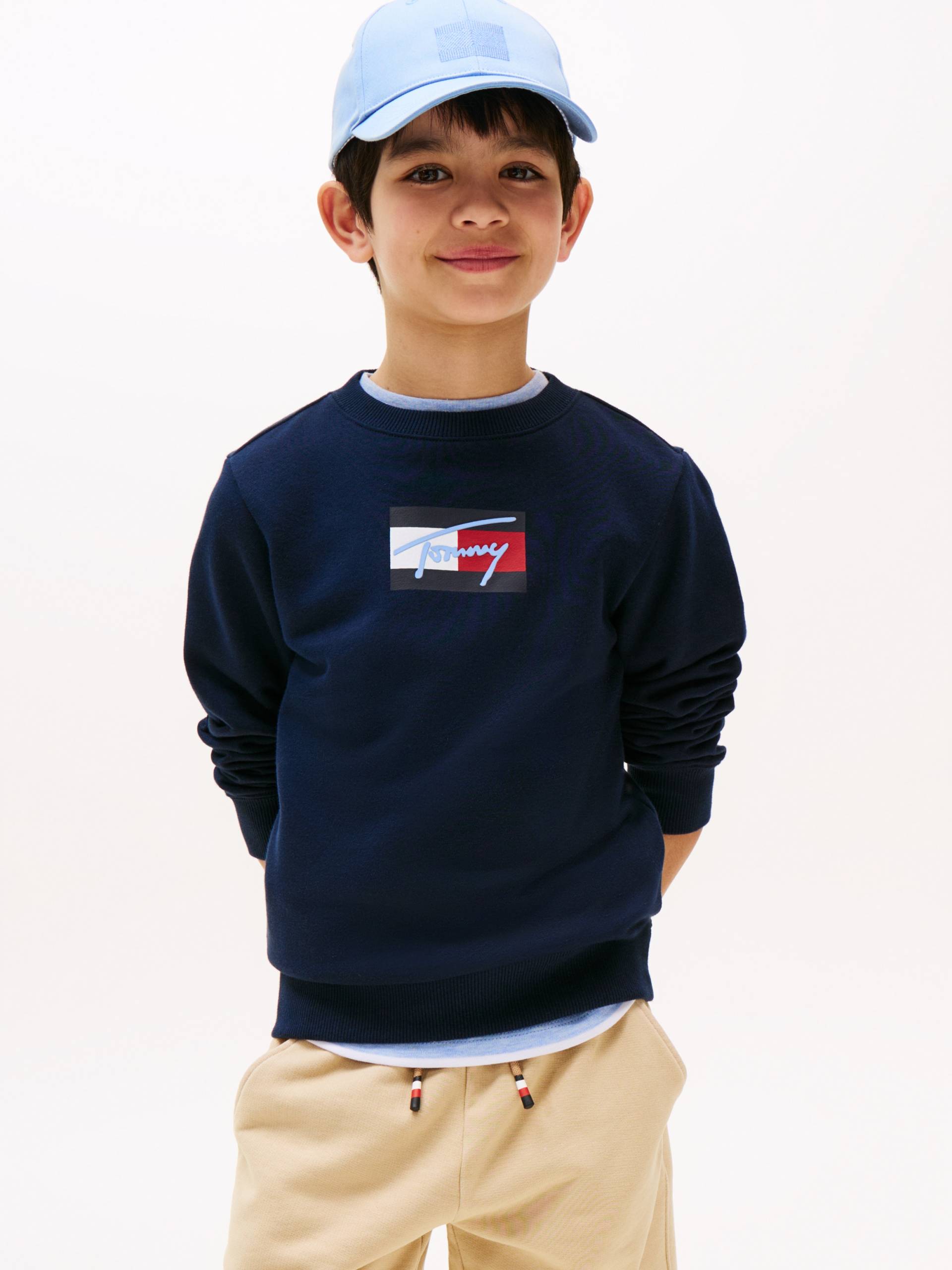 Tommy Hilfiger Sweatshirt »TOMMY SCRIPT FLAG SWEATSHIRT«, für Kinder bis 16 Jahre, Flag-Logo-Druck Tommy Hilfiger Sweatshirt »TOMMY SCRIPT FLAG SWEATSHIRT«, für Kinder bis 16 Jahre, Flag-Logo-Druck von Tommy Hilfiger