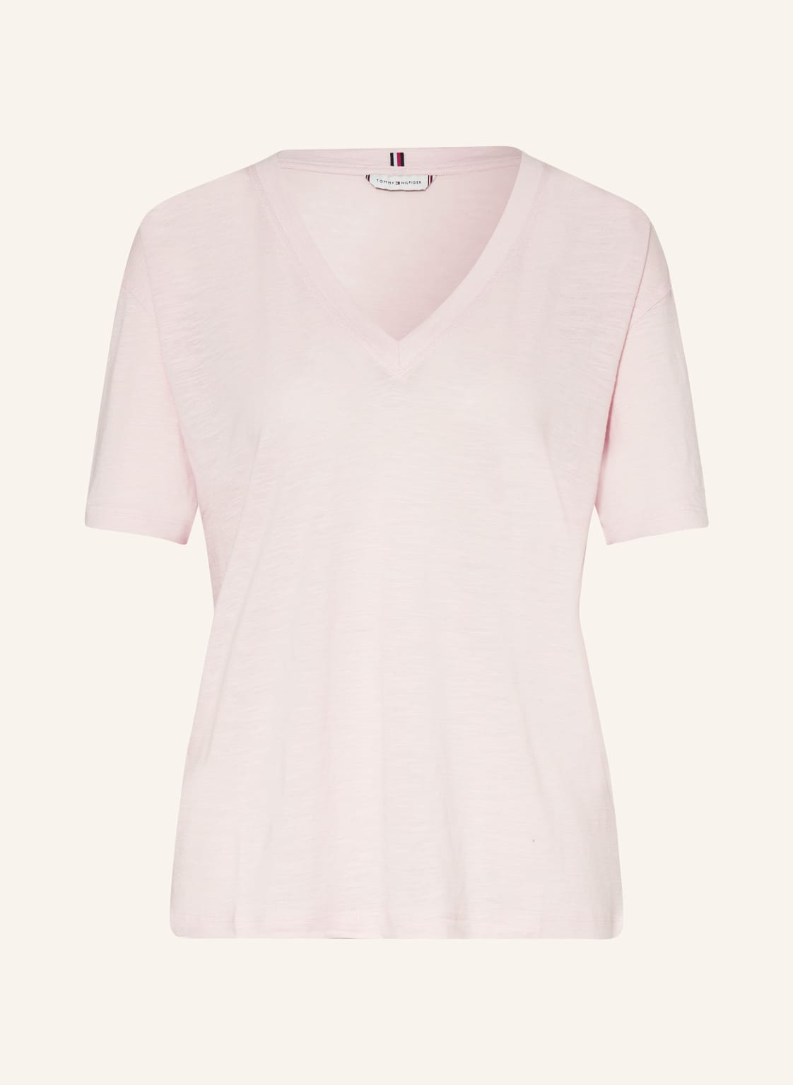 Tommy Hilfiger T-Shirt Mit Leinen rosa von Tommy Hilfiger