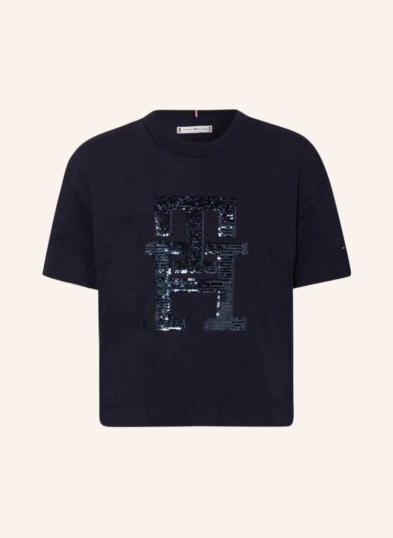 Tommy Hilfiger T-Shirt Mit Pailletten blau von Tommy Hilfiger