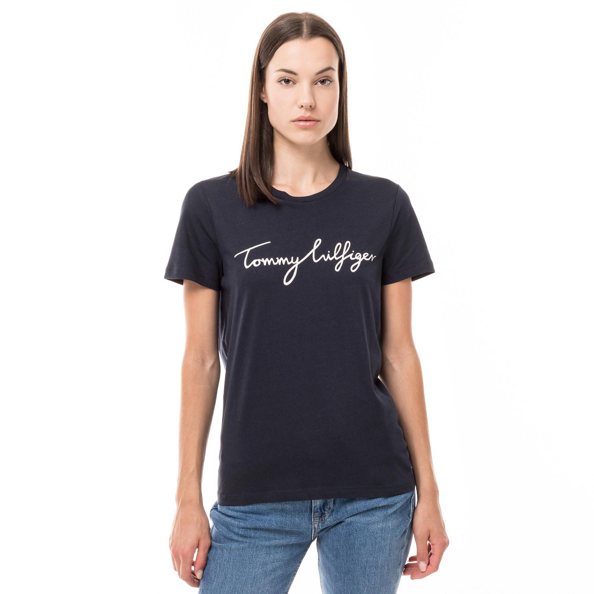 T-shirt Damen Nachtblau L von TOMMY HILFIGER