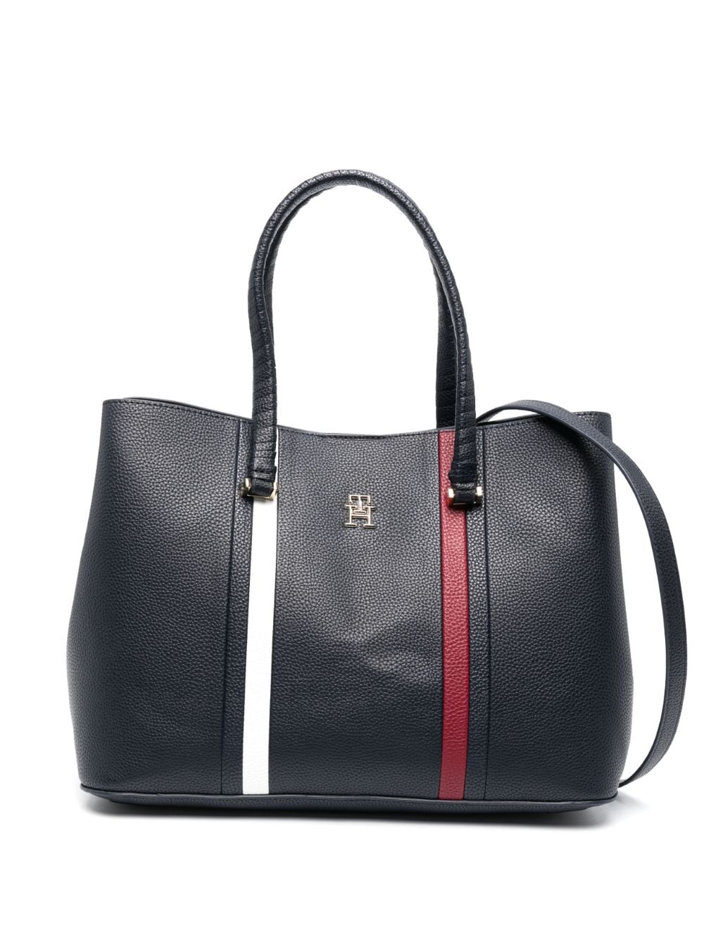 Tommy Hilfiger monogram-plaque tote bag - Blue von Tommy Hilfiger