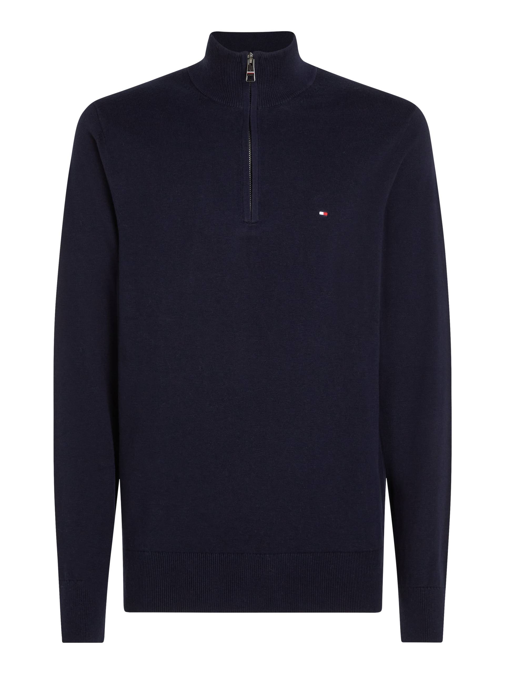 Tommy Hilfiger Troyer »PIMA ORG CTN CASHMERE ZIP MOCK« von Tommy Hilfiger