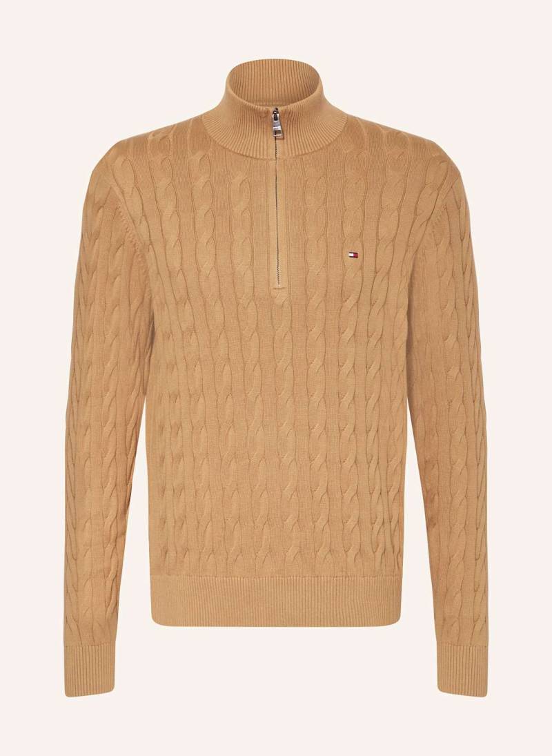 Tommy Hilfiger Troyer braun von Tommy Hilfiger