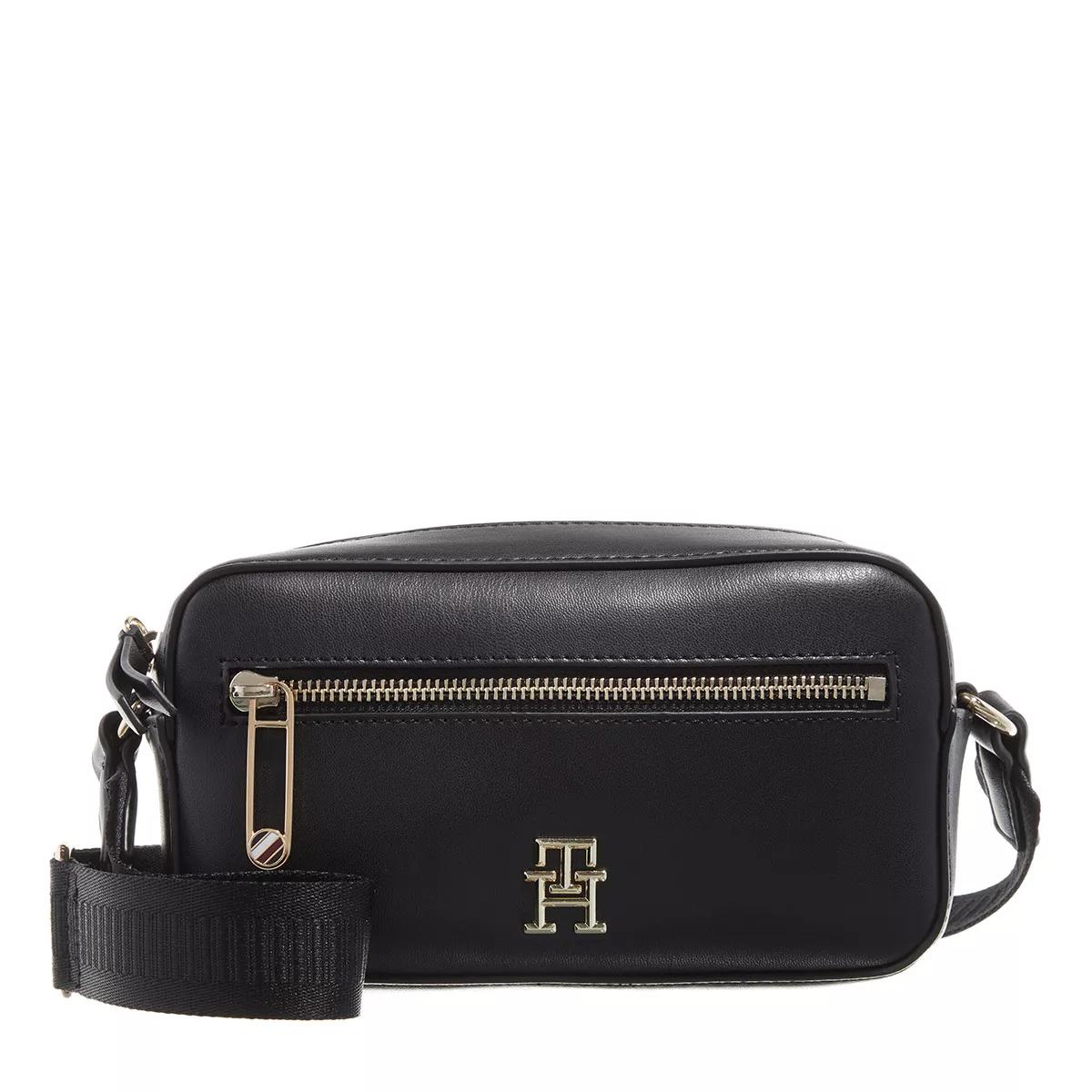 Tommy Hilfiger Umhängetasche - Iconic Tommy Camera Bag - Gr. unisize - in Schwarz - für Damen von Tommy Hilfiger