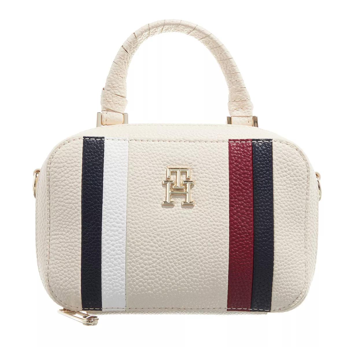 Tommy Hilfiger Umhängetasche - Th Emblem Trunk Corp - Gr. unisize - in Creme - für Damen von Tommy Hilfiger