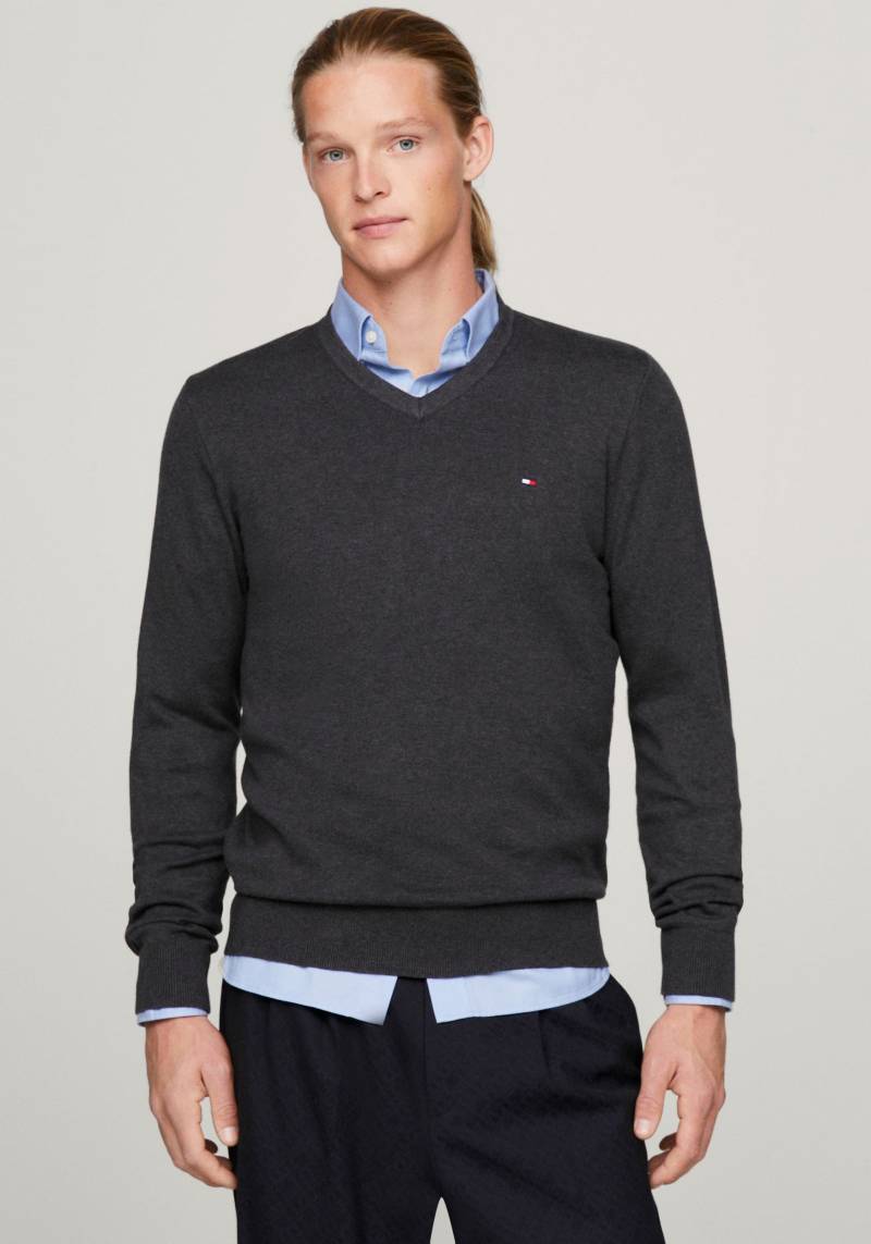 Tommy Hilfiger V-Ausschnitt-Pullover »CLASSIC COTTON V NECK« von Tommy Hilfiger