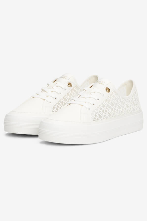 Tommy Hilfiger Vulc Embroidered Sneaker | White | Damen  | EU37 von Tommy Hilfiger