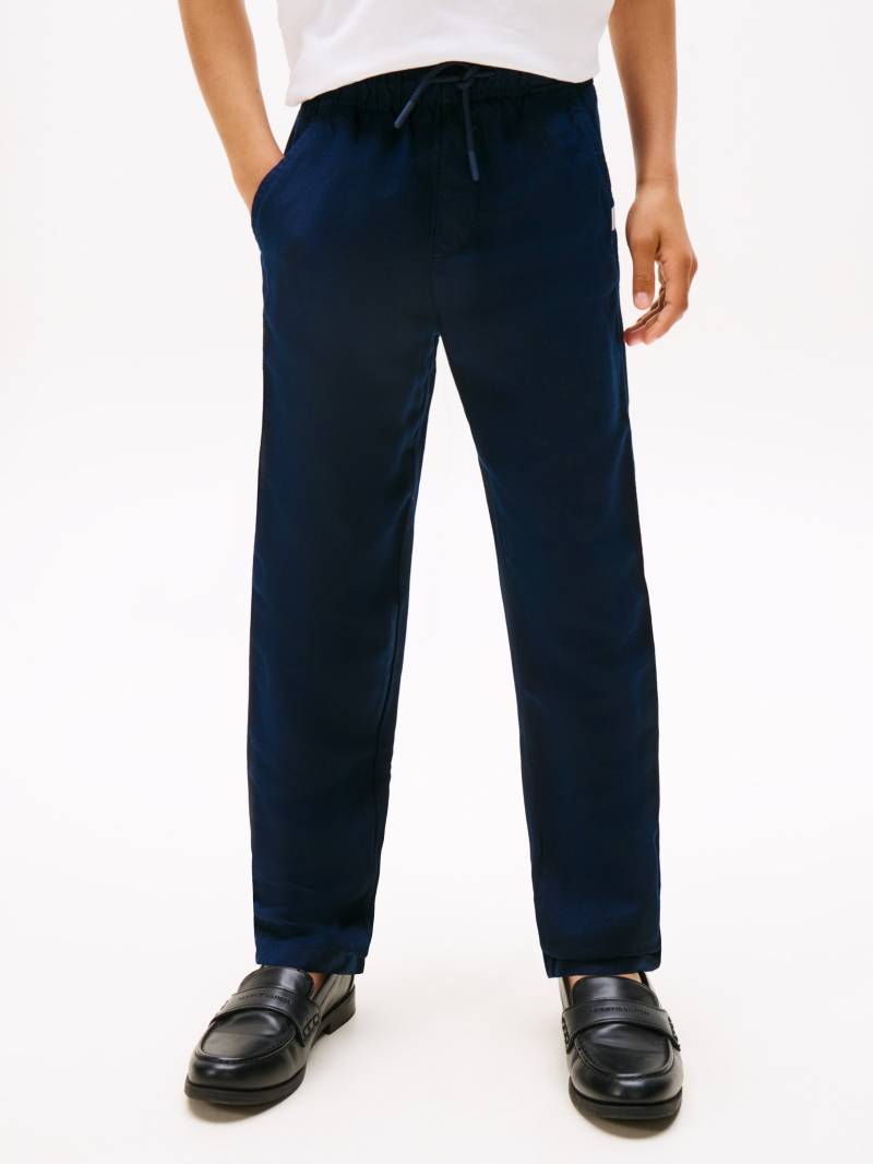 Tommy Hilfiger Webhose »LINEN VISCOSE PANT«, mit Kordelzug, Logostickerei von Tommy Hilfiger