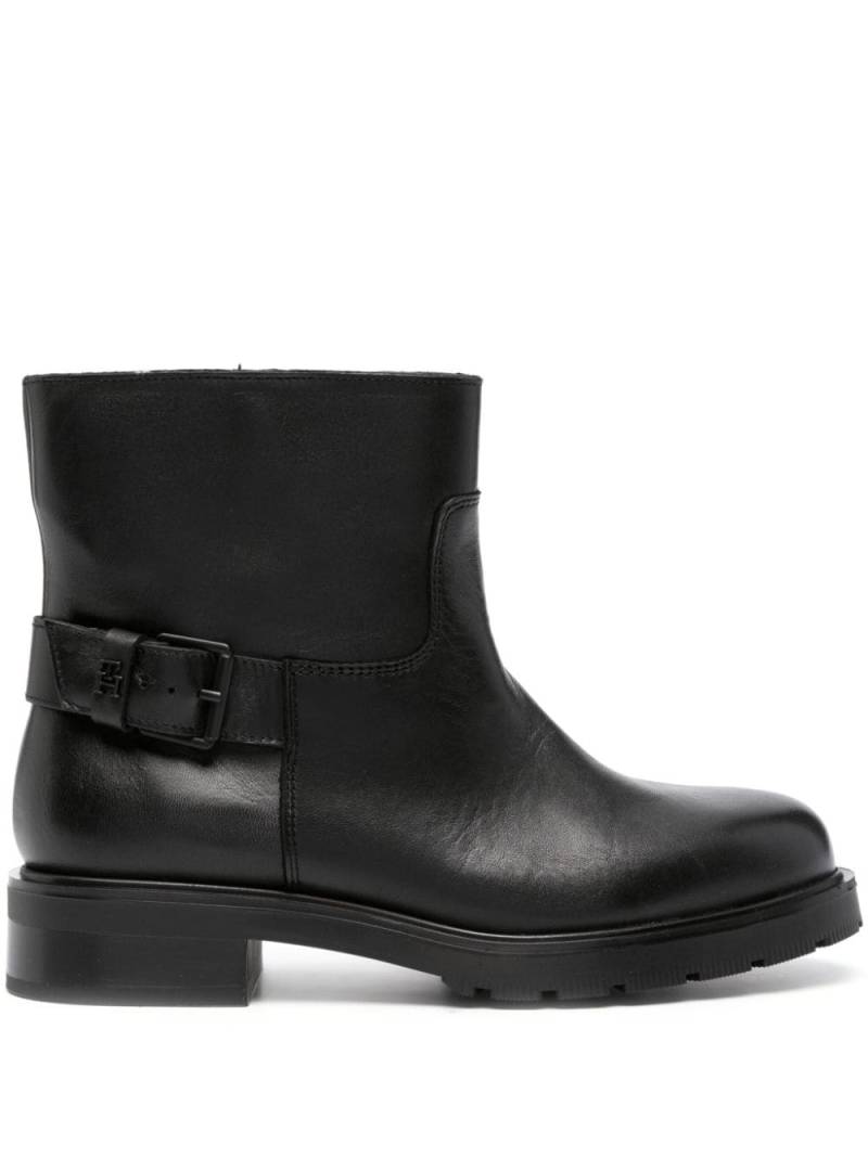 Tommy Hilfiger almond-toe leather ankle boots - Black von Tommy Hilfiger