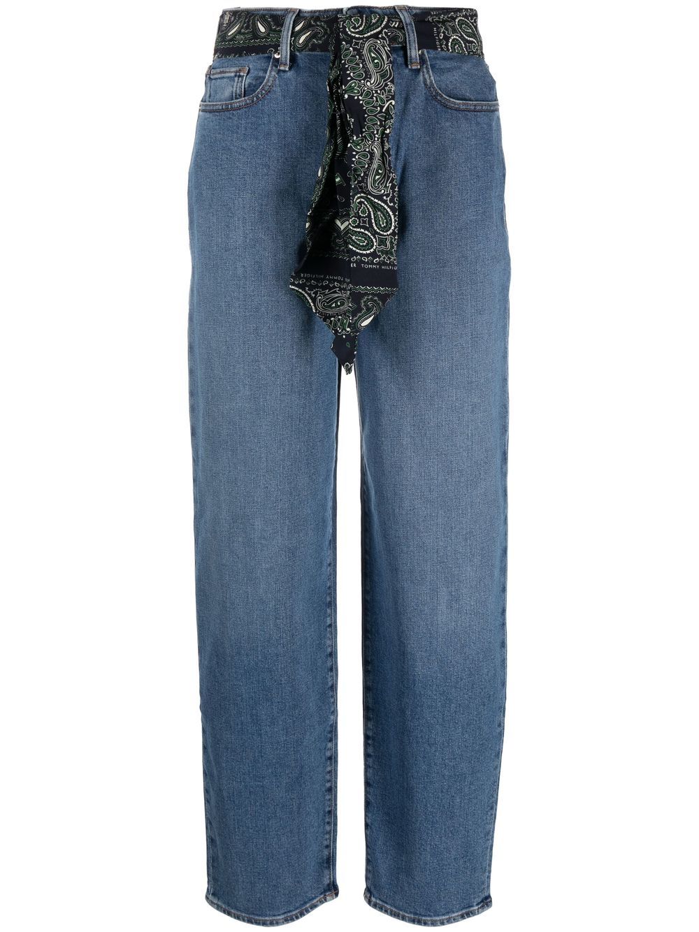 Tommy Hilfiger bandana-belt straight jeans - Blue von Tommy Hilfiger