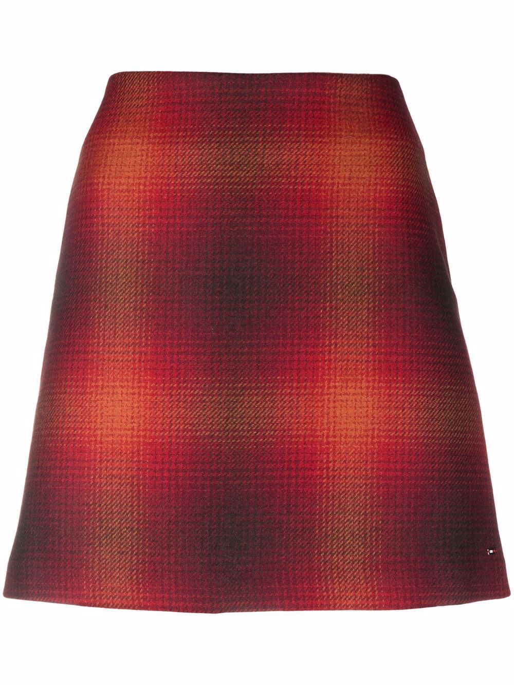 Tommy Hilfiger check-pattern wool skirt - Orange von Tommy Hilfiger