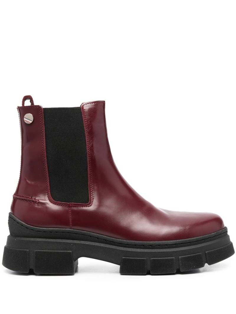 Tommy Hilfiger chunky-sole leather Chelsea boots - Red von Tommy Hilfiger