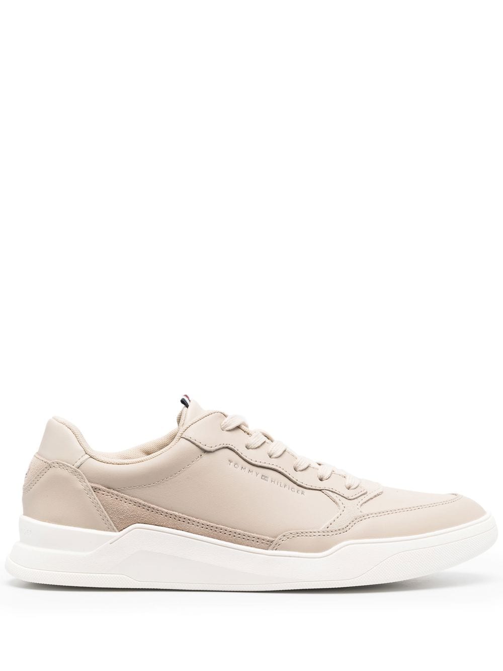 Tommy Hilfiger debossed-logo leather sneakers - Neutrals von Tommy Hilfiger