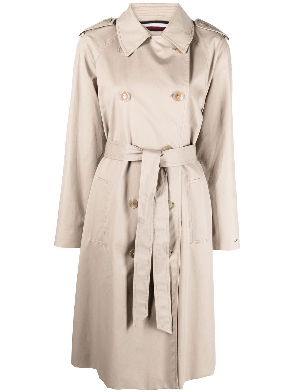 Tommy Hilfiger double-breasted trench coat - Neutrals von Tommy Hilfiger