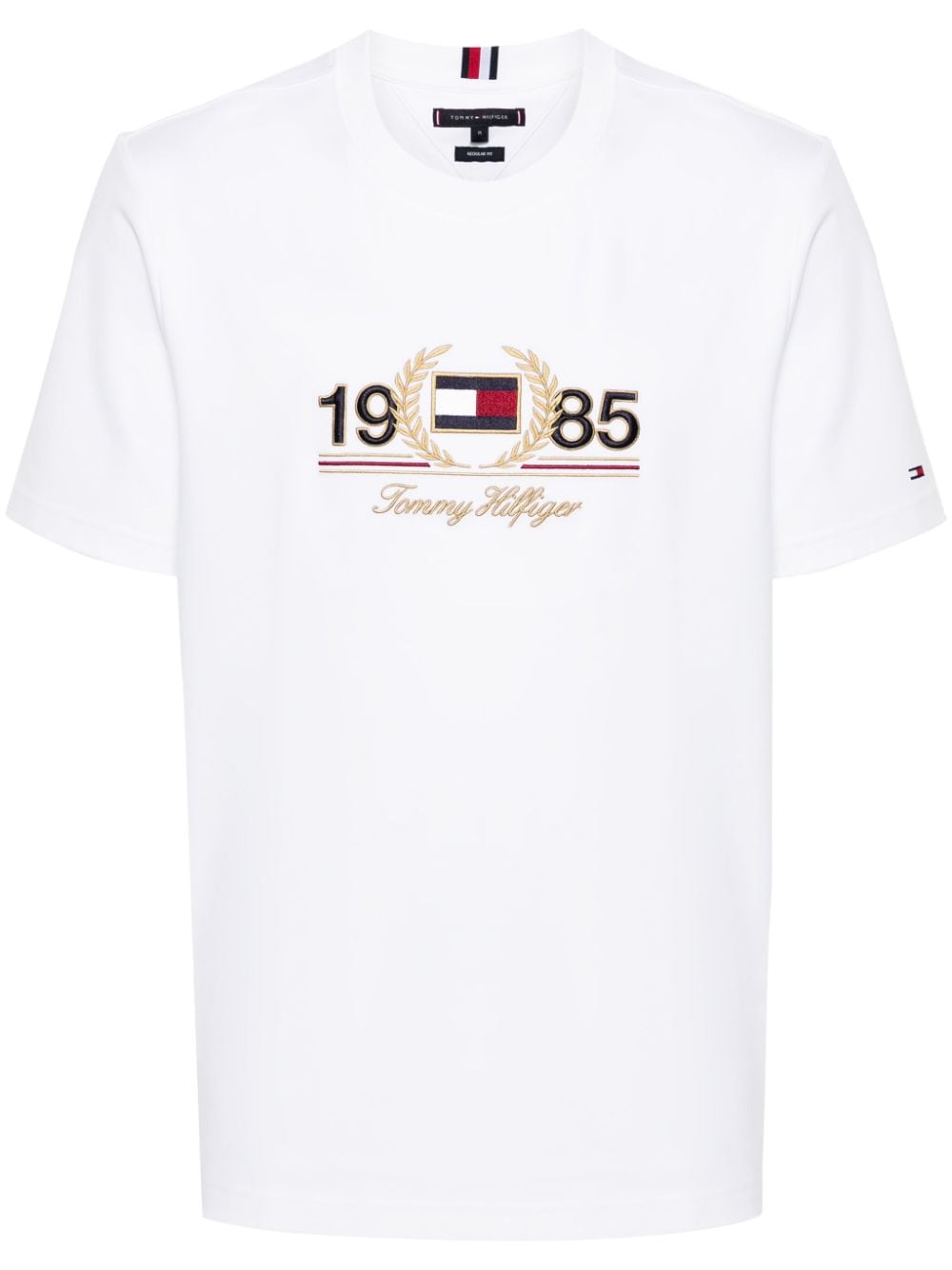 Tommy Hilfiger embroidered-logo T-shirt - White von Tommy Hilfiger
