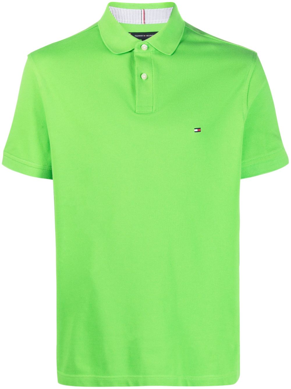 Tommy Hilfiger embroidered-logo cotton polo shirt - Green von Tommy Hilfiger