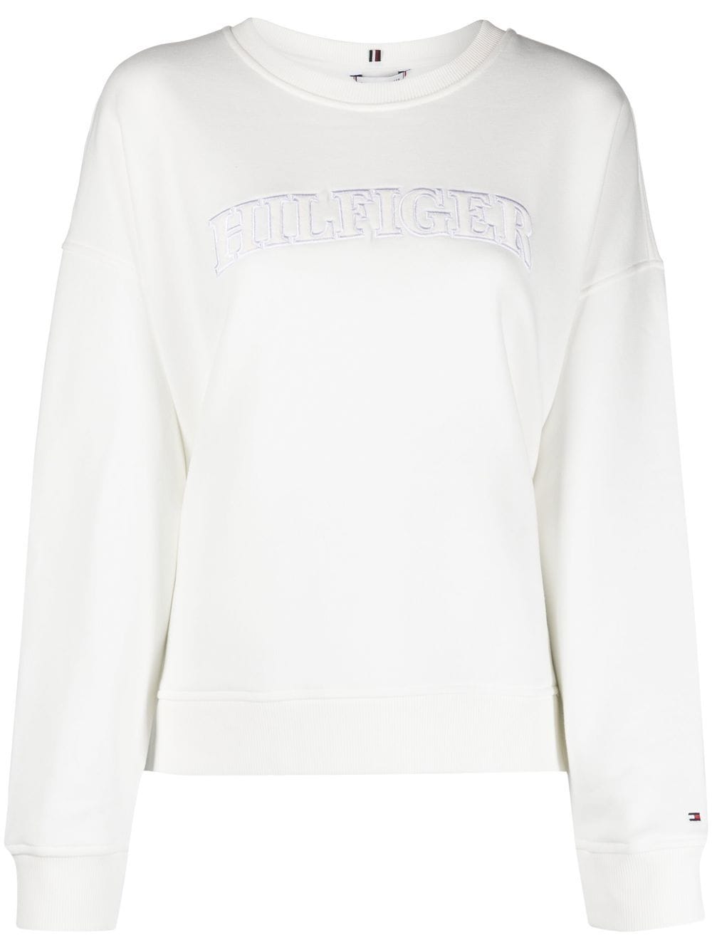 Tommy Hilfiger embroidered-logo detail sweatshirt - White von Tommy Hilfiger