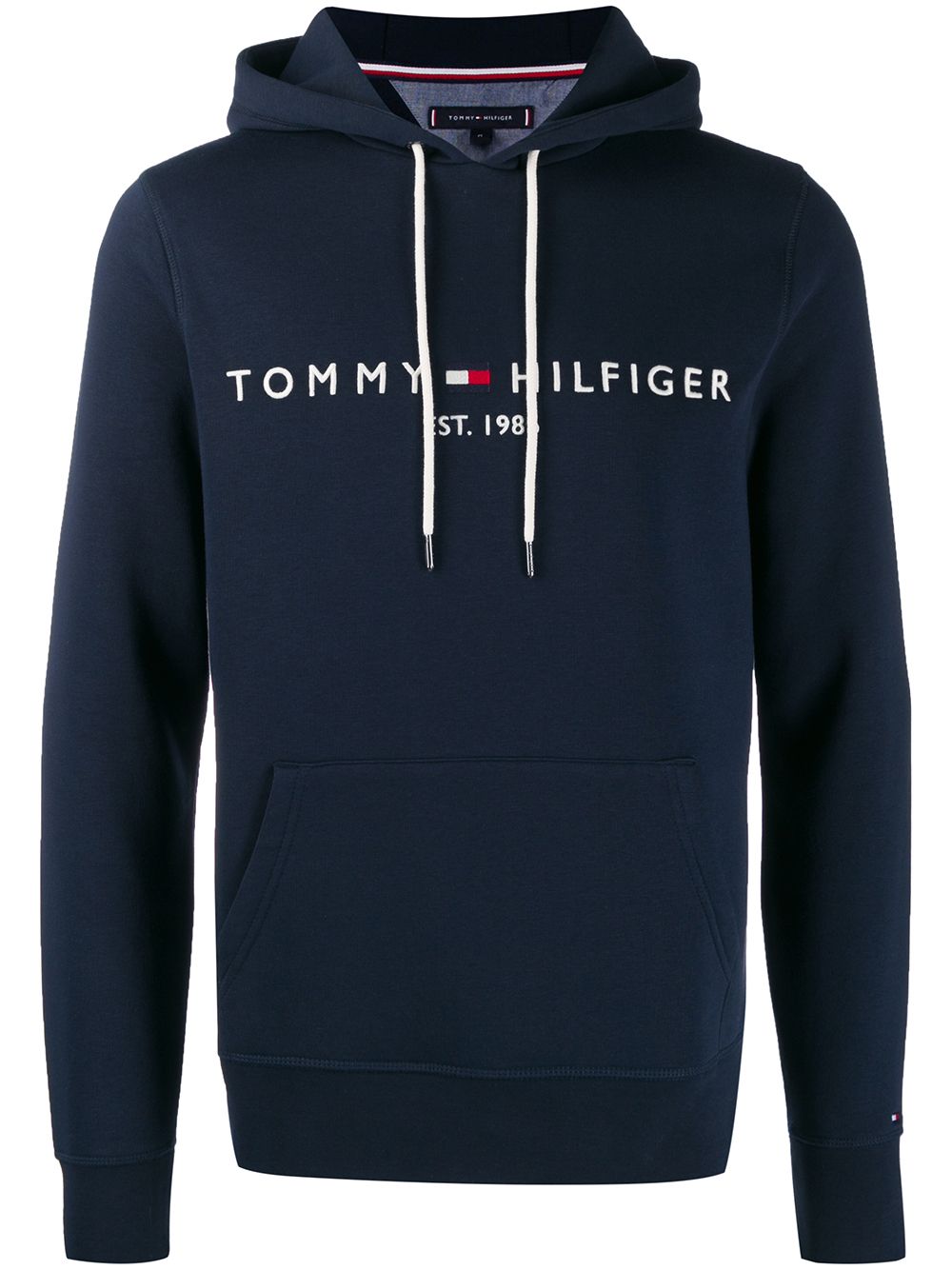 Tommy Hilfiger embroidered logo hoodie - Blue von Tommy Hilfiger