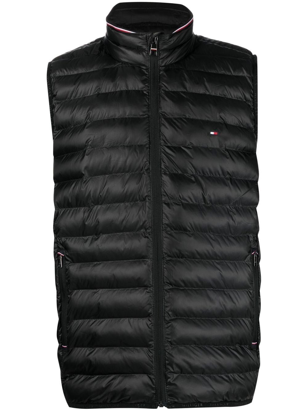 Tommy Hilfiger embroidered-logo padded gilet - Black von Tommy Hilfiger