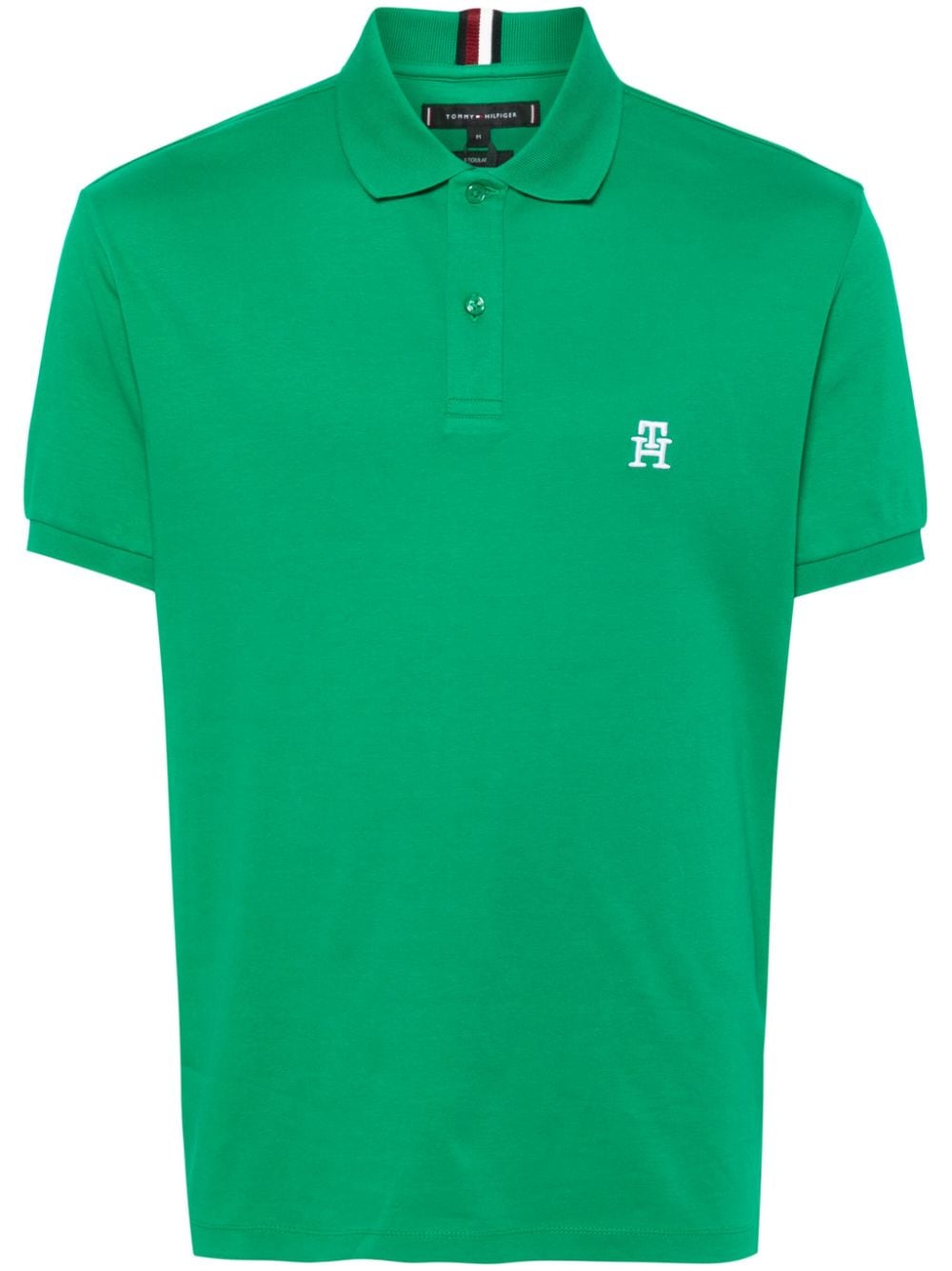 Tommy Hilfiger embroidered-logo polo shirt - Green von Tommy Hilfiger