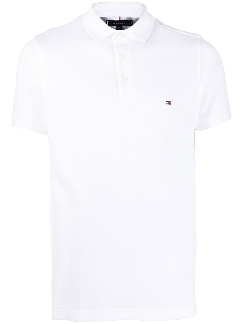 Tommy Hilfiger embroidered-logo polo shirt - White von Tommy Hilfiger