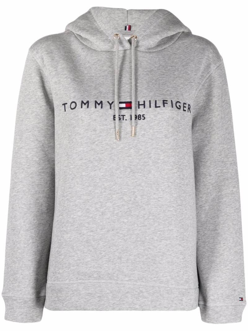 Tommy Hilfiger embroidered-logo pullover hoodie - Grey von Tommy Hilfiger