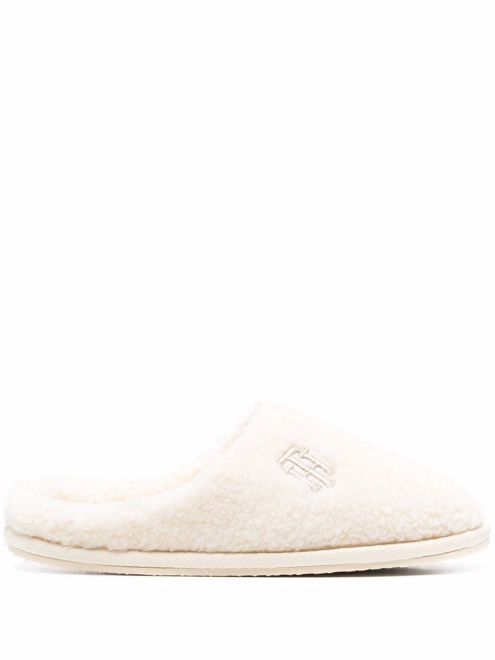 Tommy Hilfiger embroidered-logo slippers - White von Tommy Hilfiger