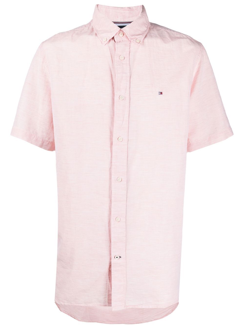 Tommy Hilfiger embroidered-logo striped shirt - Pink von Tommy Hilfiger
