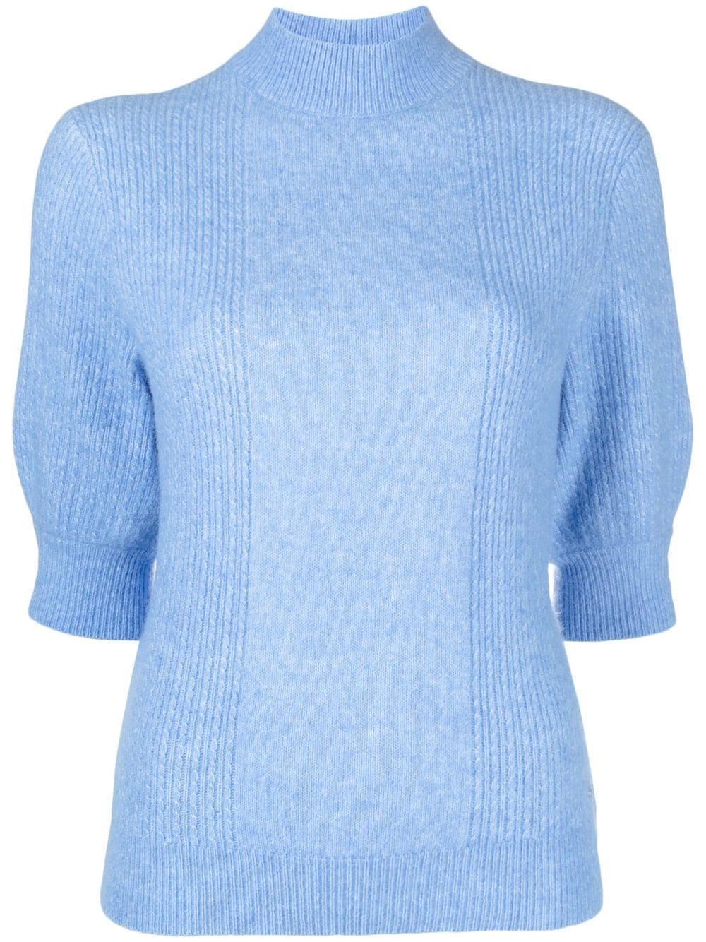 Tommy Hilfiger high-neck cropped-sleeve jumper - Blue von Tommy Hilfiger