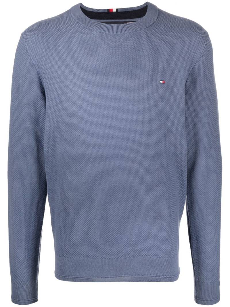 Tommy Hilfiger crew-neck organic cotton sweatshirt - Blue von Tommy Hilfiger