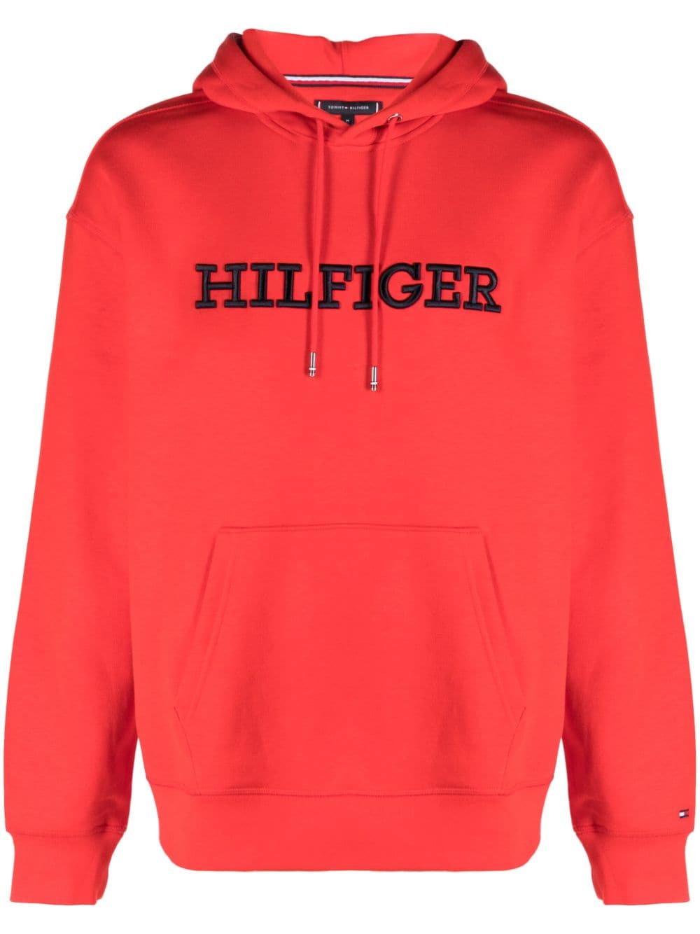 Tommy Hilfiger logo-embroidered cotton-blend hoodie von Tommy Hilfiger