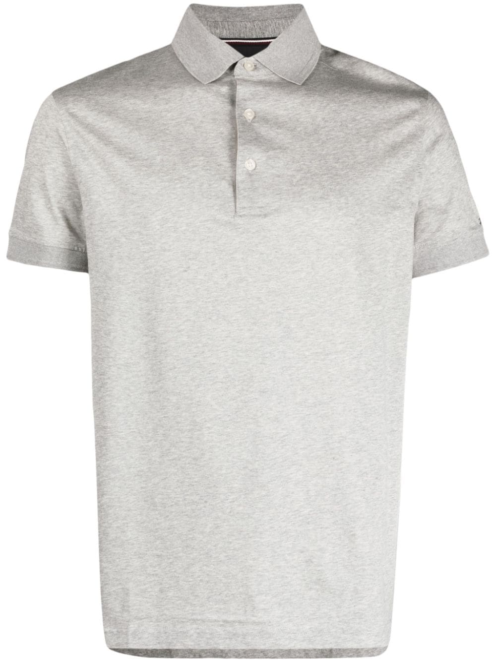 Tommy Hilfiger logo-embroidered cotton polo shirt - Grey von Tommy Hilfiger