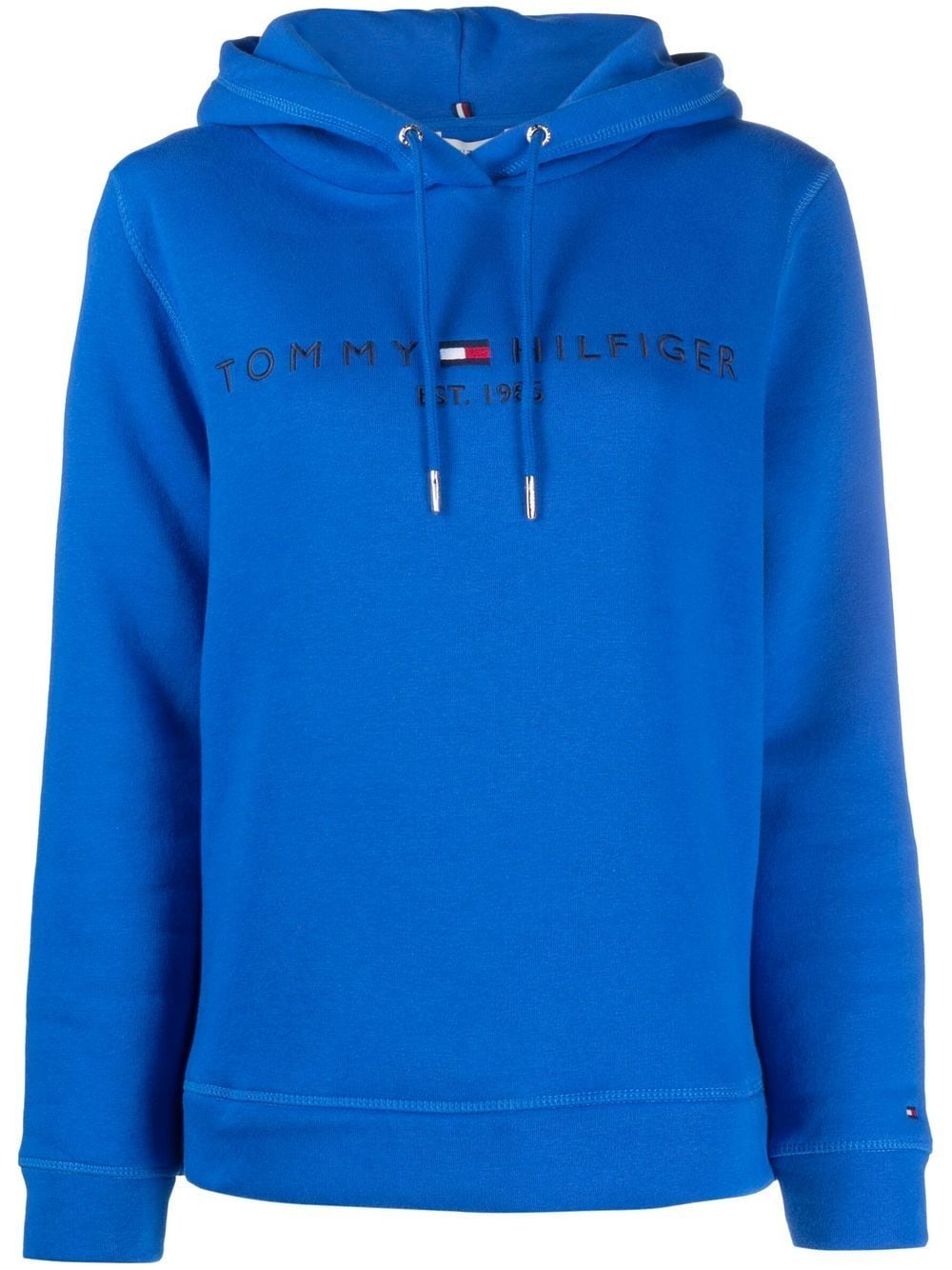 Tommy Hilfiger logo-embroidered long-sleeve jumper - Blue von Tommy Hilfiger