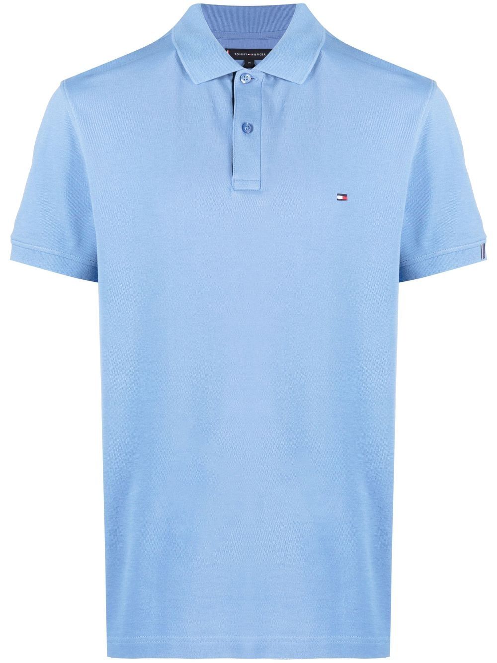 Tommy Hilfiger logo-embroidered polo shirt - Blue von Tommy Hilfiger