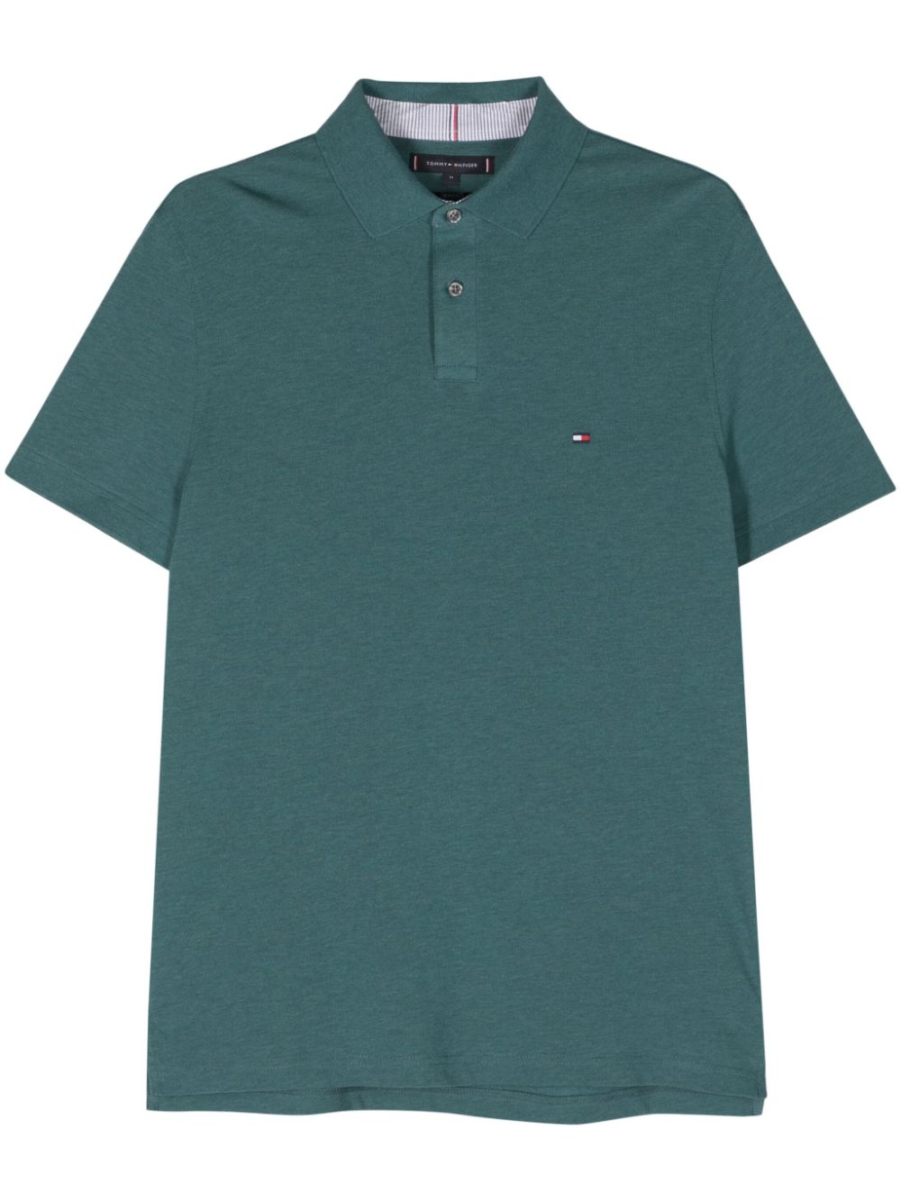 Tommy Hilfiger logo-embroidered polo shirt - Green von Tommy Hilfiger