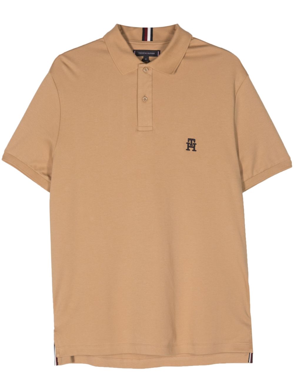 Tommy Hilfiger logo-embroidered polo shirt - Neutrals von Tommy Hilfiger