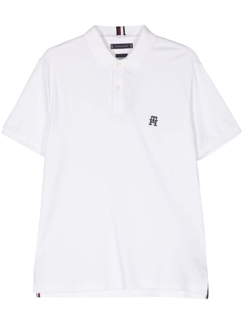 Tommy Hilfiger logo-embroidered polo shirt - White von Tommy Hilfiger