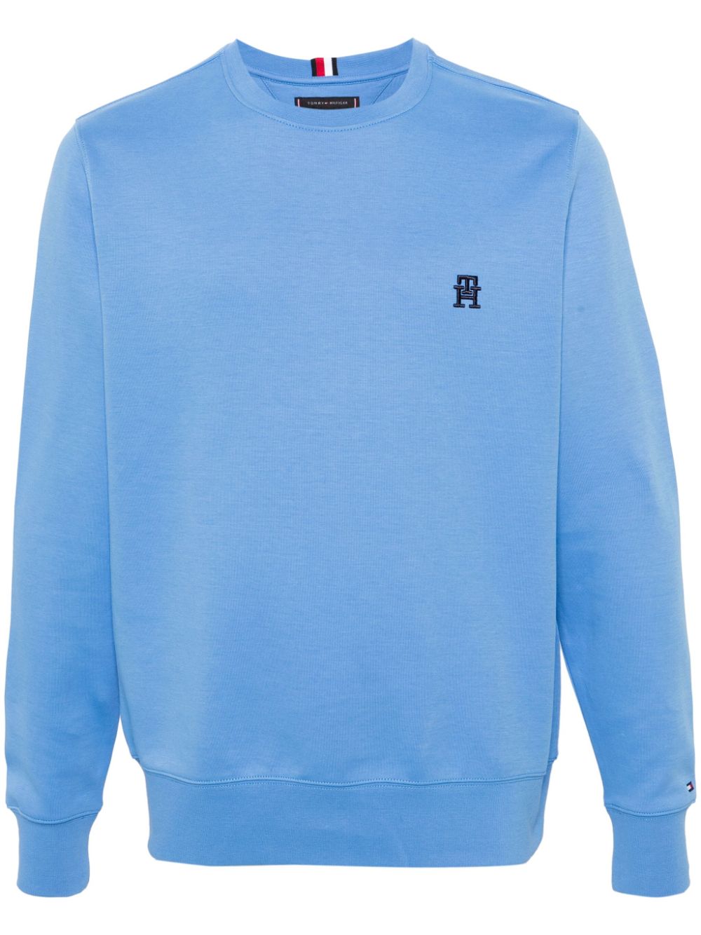 Tommy Hilfiger logo-embroidered sweatshirt - Blue von Tommy Hilfiger