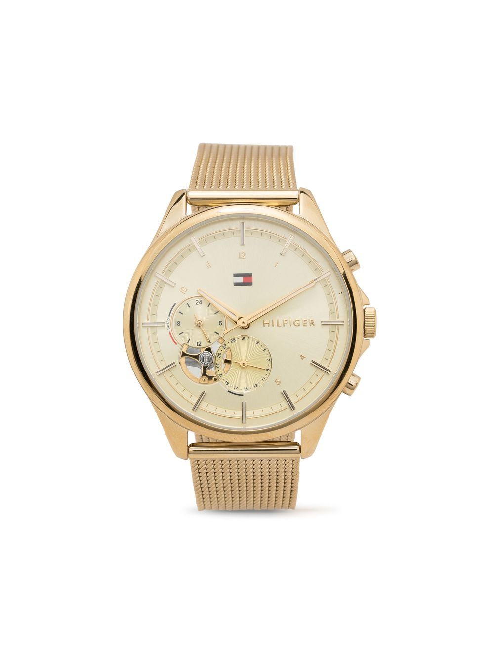 Tommy Hilfiger logo face round watch - Gold von Tommy Hilfiger