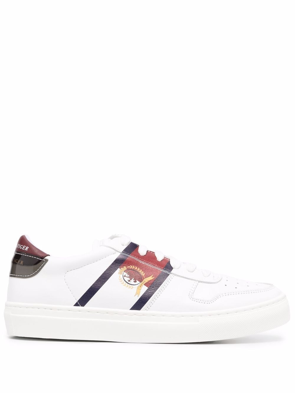 Tommy Hilfiger logo low-top sneakers - White von Tommy Hilfiger