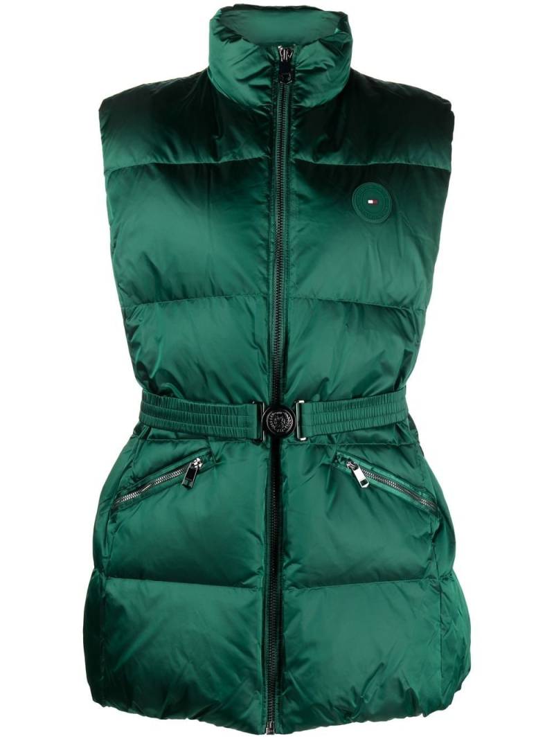 Tommy Hilfiger logo-patch padded gilet - Green von Tommy Hilfiger