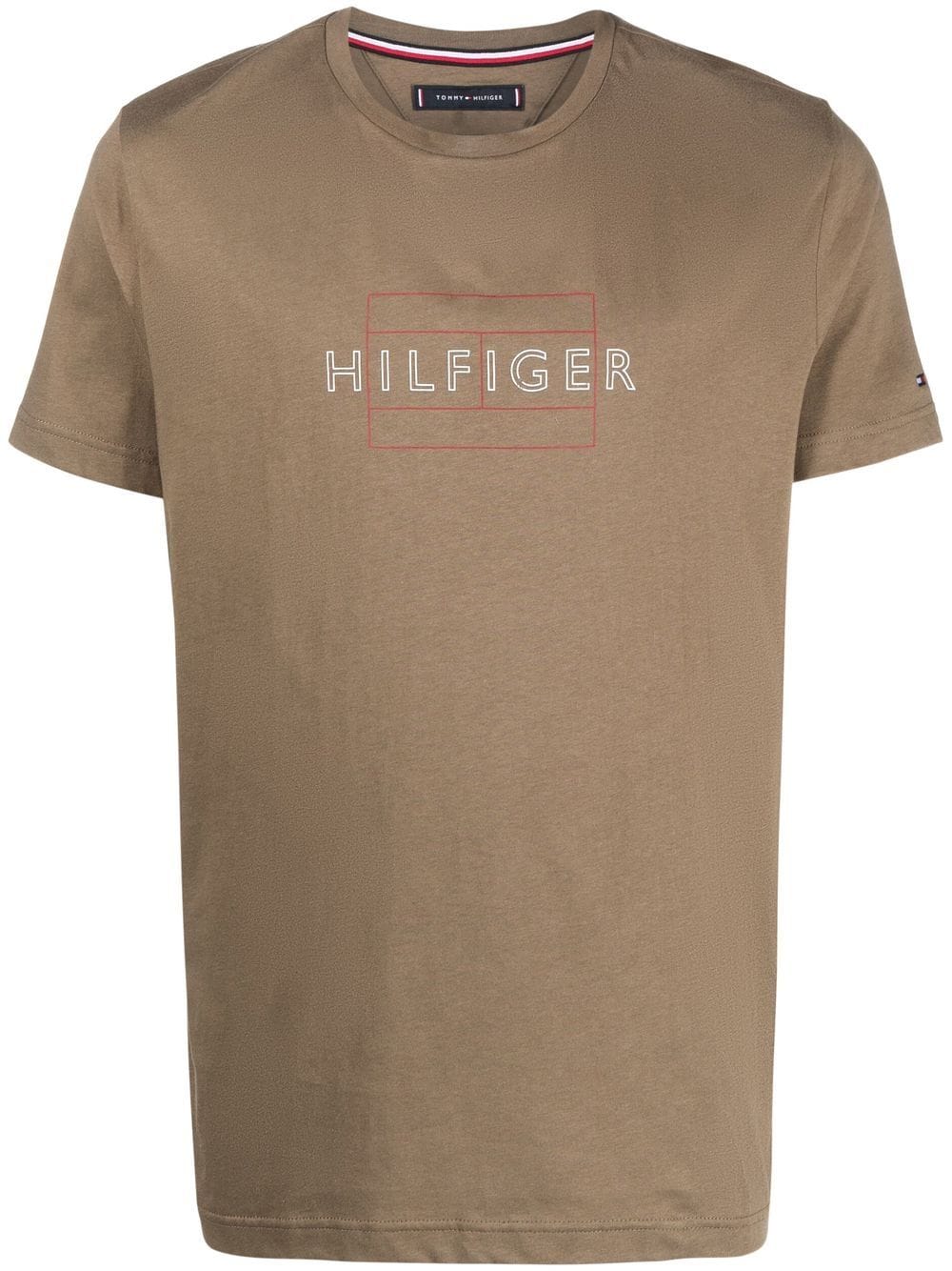 Tommy Hilfiger logo-print T-shirt - Green von Tommy Hilfiger