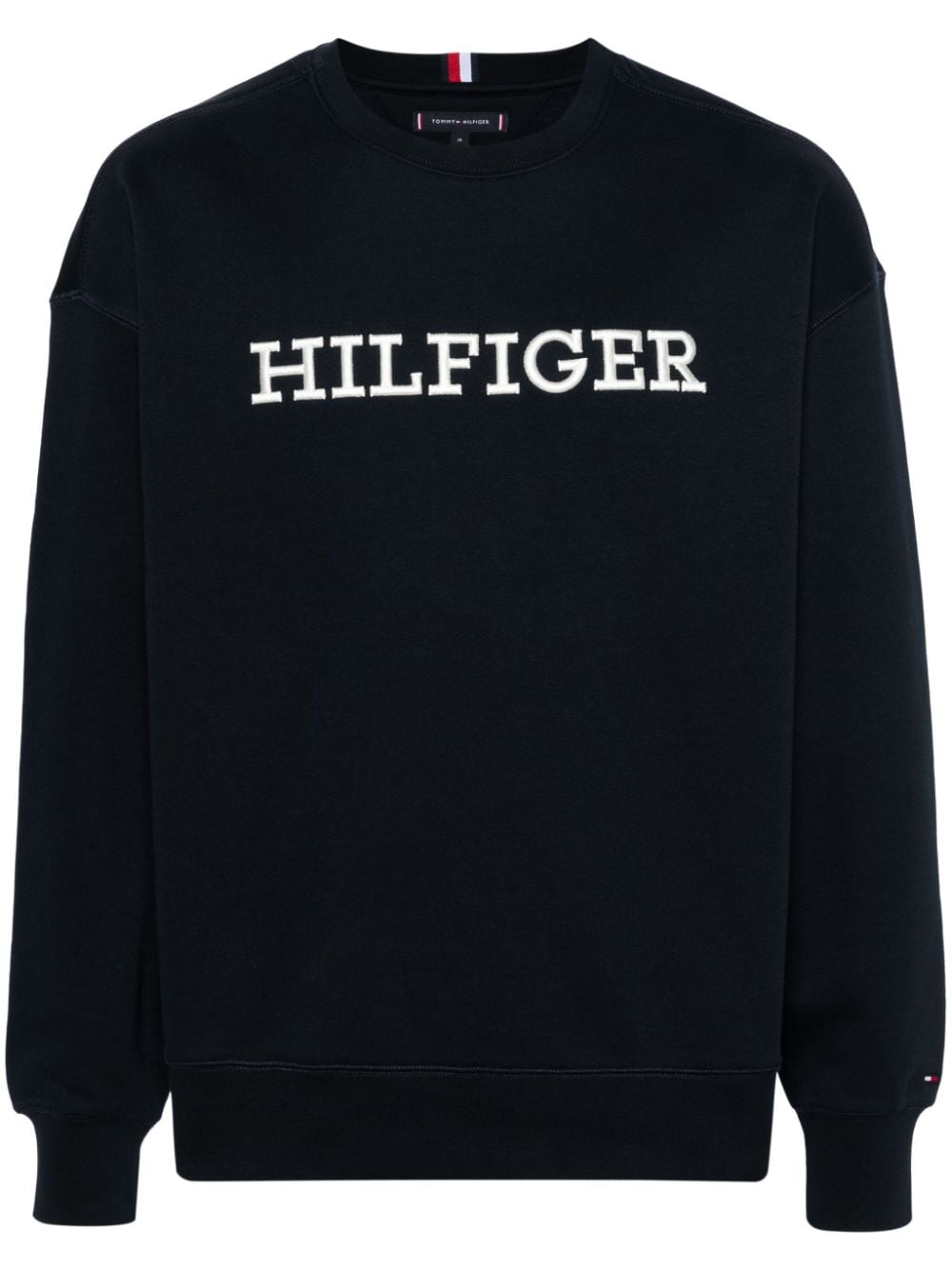 Tommy Hilfiger logo-print cotton-blend sweatshirt - Blue von Tommy Hilfiger