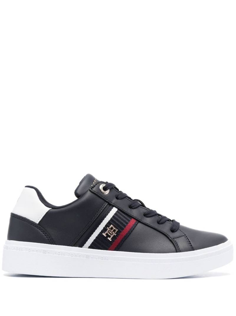 Tommy Hilfiger leather low-top sneakers - Blue von Tommy Hilfiger