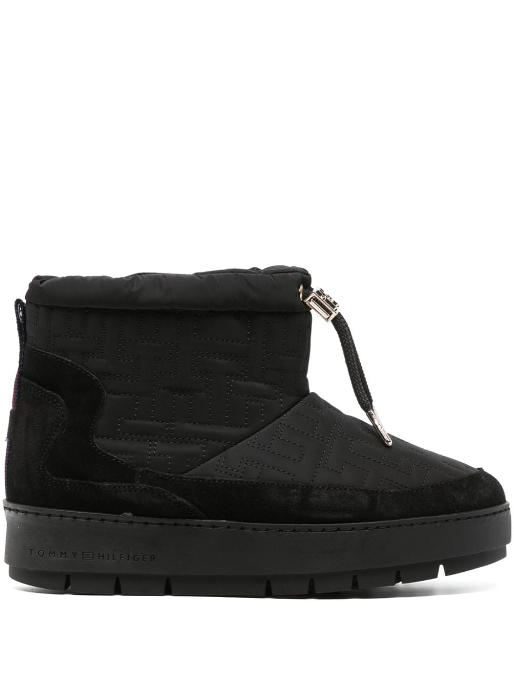 Tommy Hilfiger monogram-jacquard platform snow boots - Black von Tommy Hilfiger