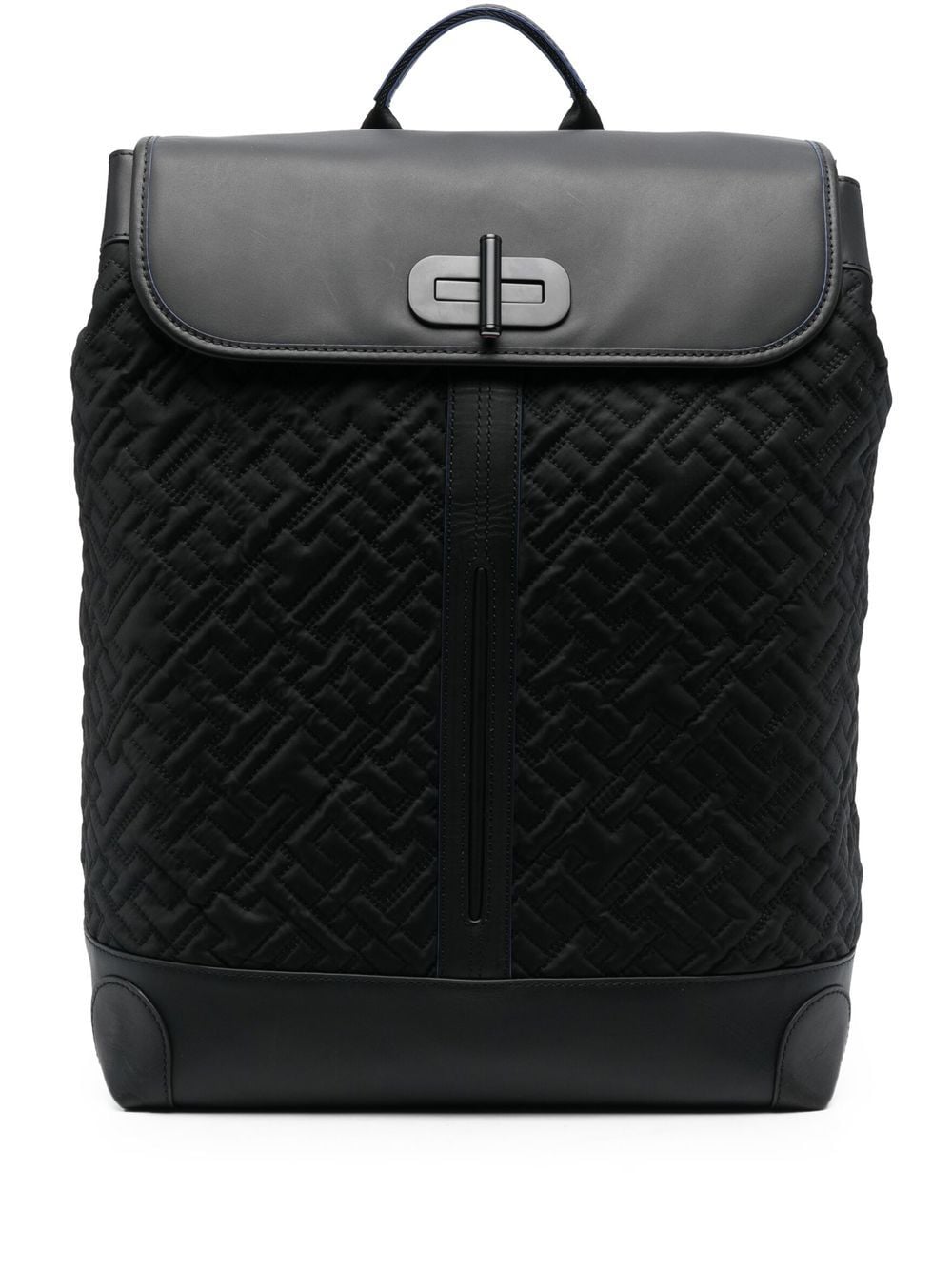 Tommy Hilfiger monogram-pattern backpack - Black von Tommy Hilfiger