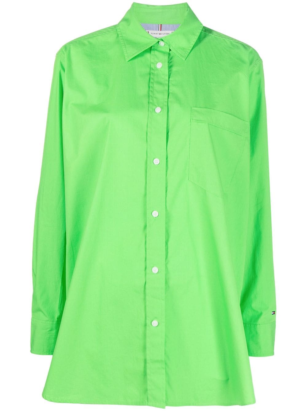 Tommy Hilfiger oversized cotton shirt - Green von Tommy Hilfiger