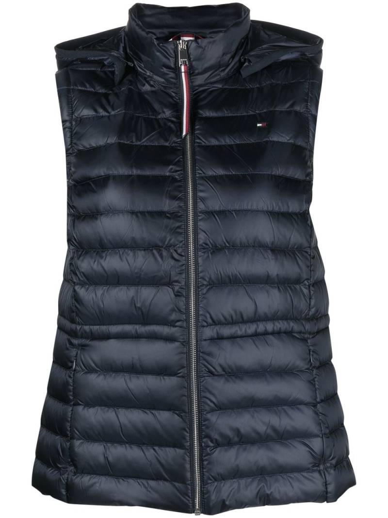 Tommy Hilfiger padded zip-up gilet - Blue von Tommy Hilfiger