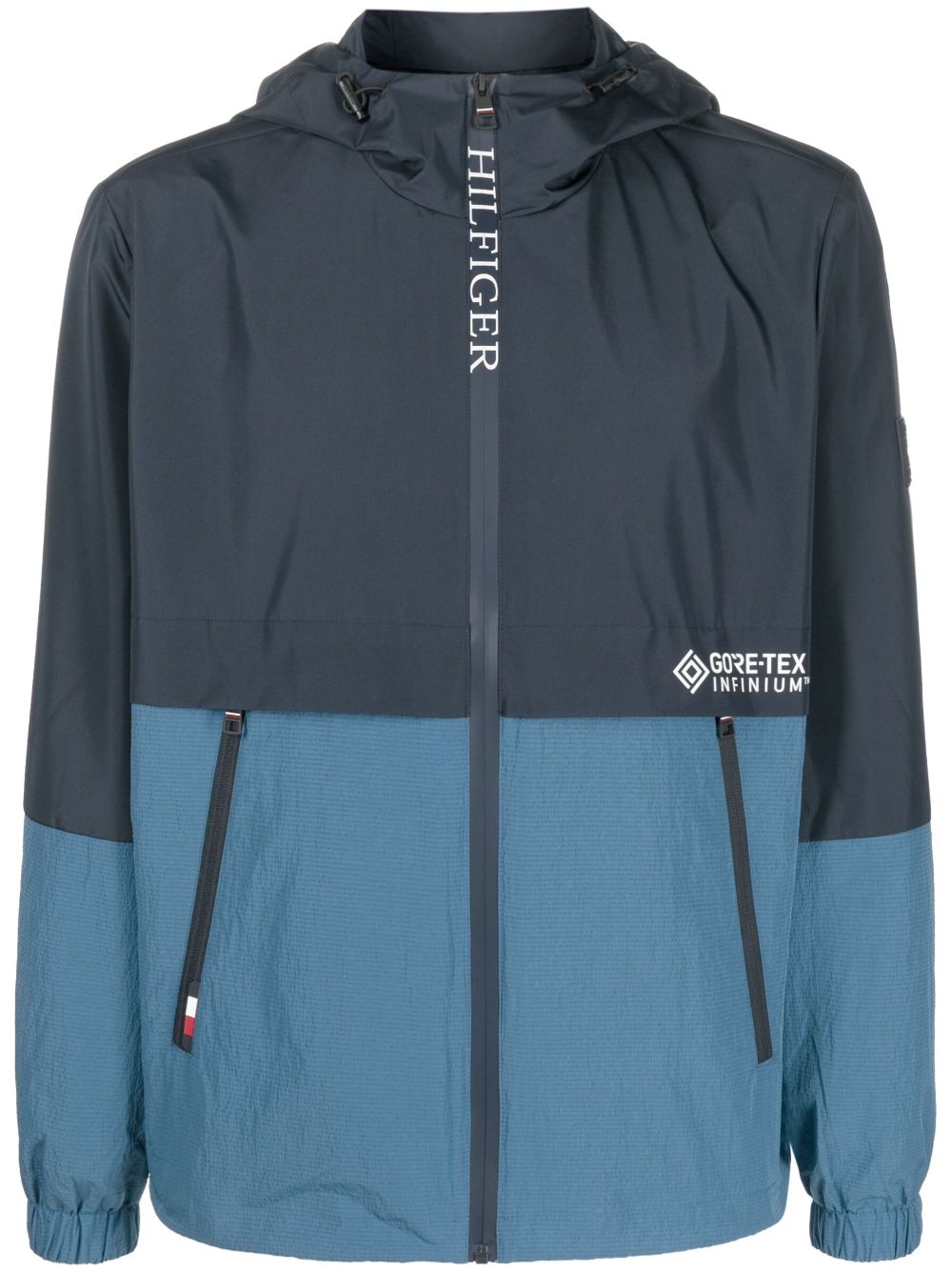 Tommy Hilfiger panelled-design hooded jacket - Blue von Tommy Hilfiger