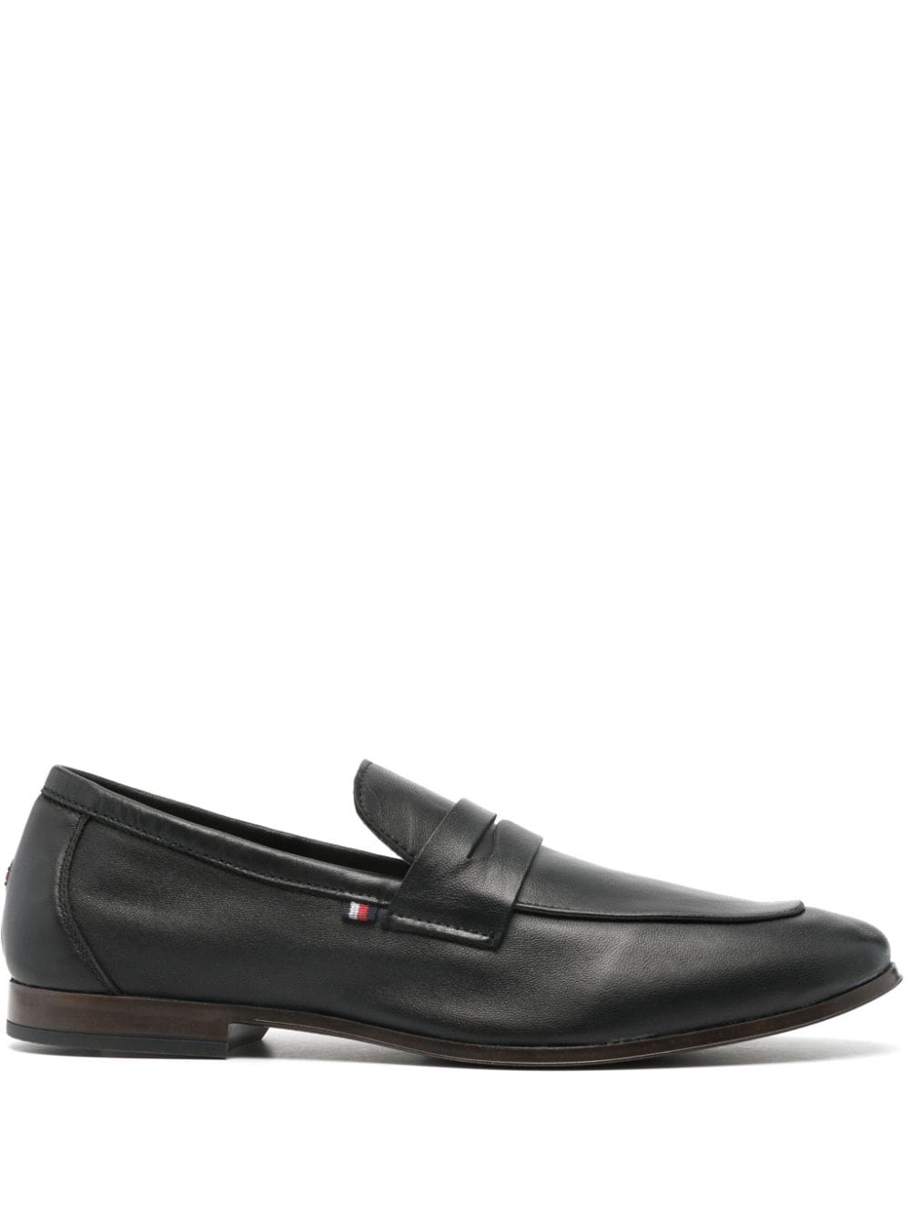 Tommy Hilfiger penny-slot leather loafers - Black von Tommy Hilfiger